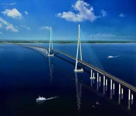Ilustrasi Jembatan Sei Pakning-Bengkalis terpanjang di Pulau Sumatera (foto/int)